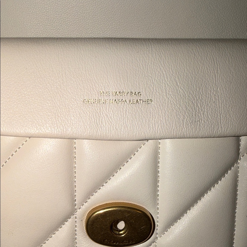Coach Quilted Tabby 26 in Chalk with Brass hardware - Picture 10 of 14